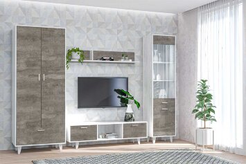 Гостиная ЭГО , бетон/камень 2