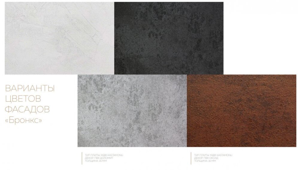 Кухня Бронкс бетон 