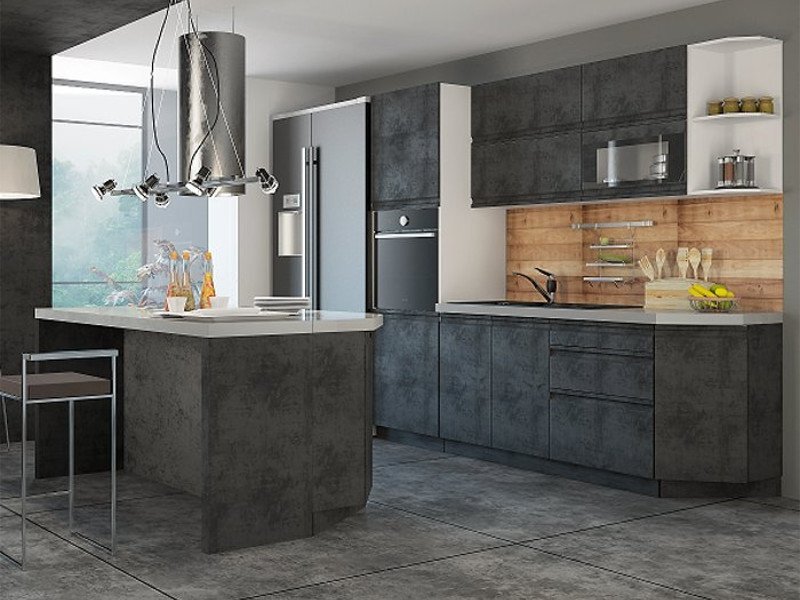 Кухня Бронкс бетон 