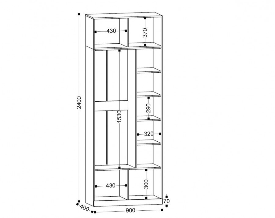 Шкаф 2-х створчатый Николь 