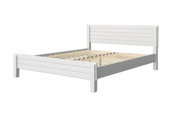 Кровать из массива Рейма, белый античный