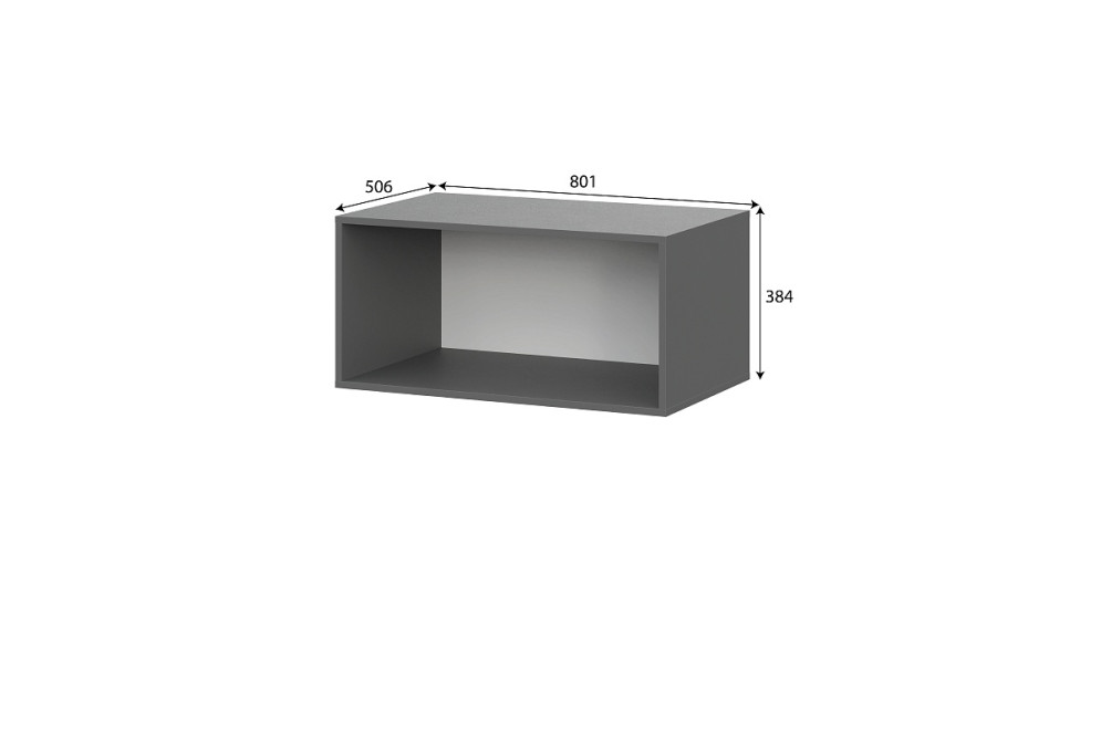 Шкаф &amp;quot;ШК 5&amp;quot; (800 Антресоль) графит серый 