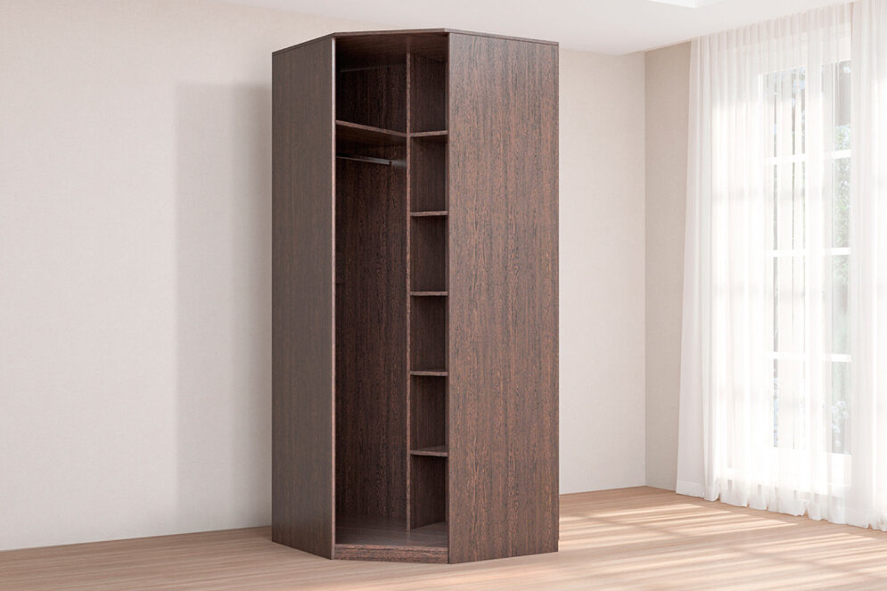 Шкаф угловой с глухой дверью КЭТ-4, венге 