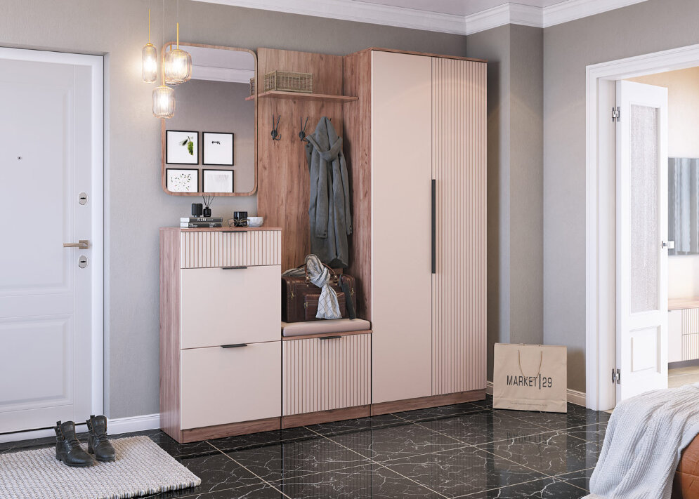  Шкаф для платья и белья прихожая Тоскана   