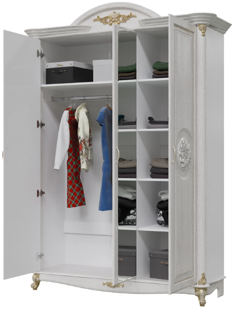 Шкаф 3-х дверный Да Винчи, Белый 