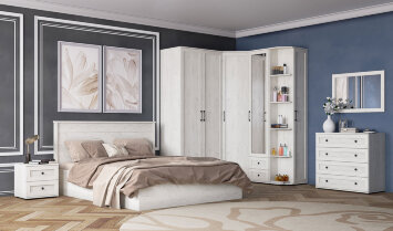  Шкаф угловой СШ-24 София, Дуб крафт белый 