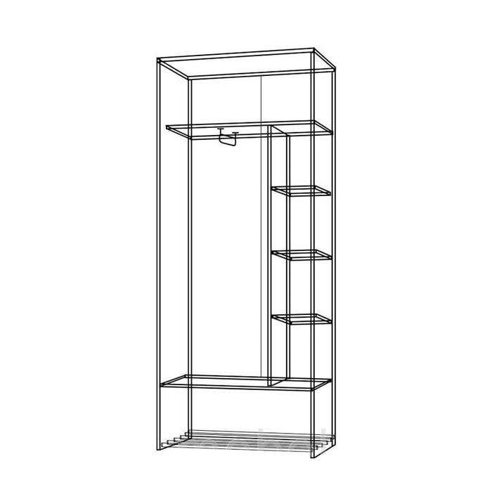 Шкаф купе без зеркала Ольга Лофт 