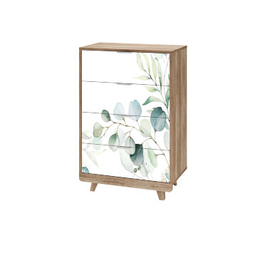 Комод Мегаполис КМ-02 дуб каньон/фотопечать Эвкалипт