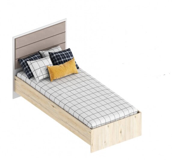 Кровать Милана 0,9 с мягкой спинкой 