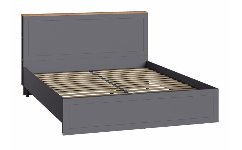 Кровать двуспальная Остин, Графит 