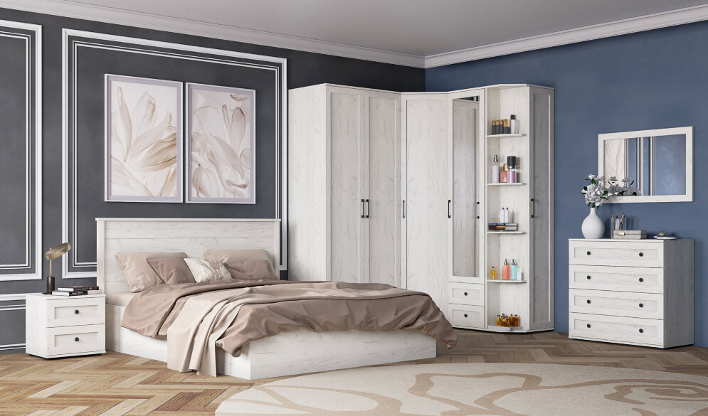 Модульная спальня София, Дуб крафт белый  