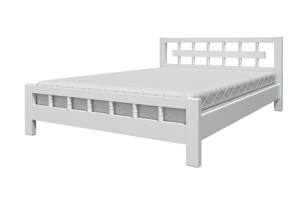 Кровать из массива Натали-5, белый античный  