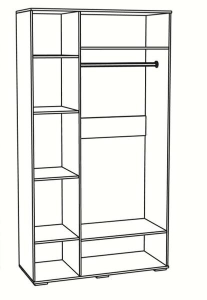 Шкаф трехстворчатый РШ-25 Ричард, ясень анкор 