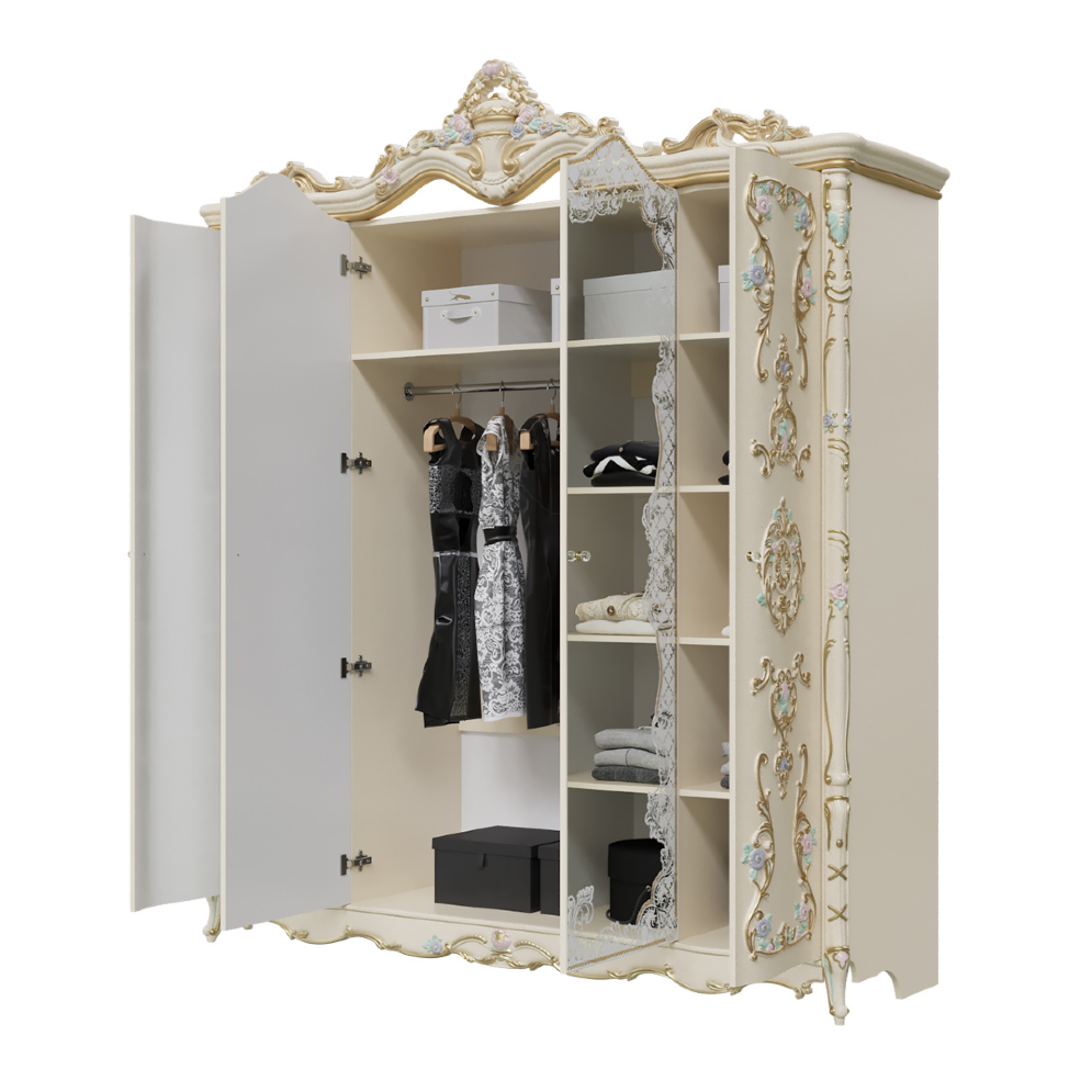 Шкаф 4-х дверный Людовик 