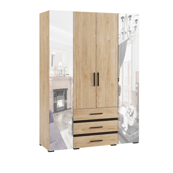 Шкаф 4-створчатый Модена МШ-24, гикори 