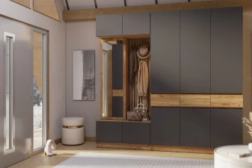 Модульная гостиная Роджина, дуб крафт/графит