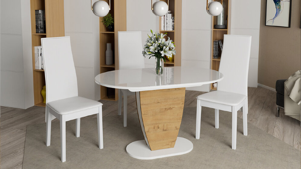 Стол обеденный раскладной Монреаль, тип 1 (бунратти) 