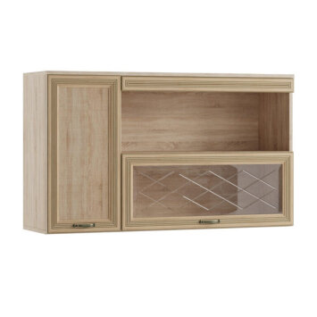 Полка навесная Ливорно ЛН-4, дуб сонома