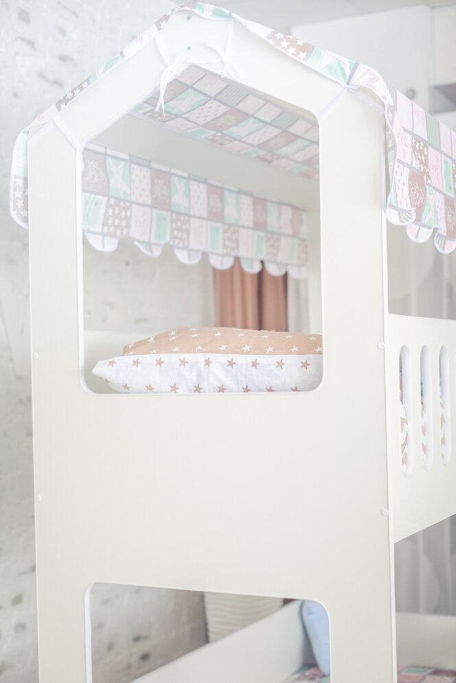 Кровать-домик 2-х ярусный с ящиком 