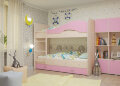 Кровать детская двухъярусная Мая Розовая 