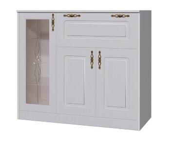 Комод со вставкой из стекла Венеция В-11