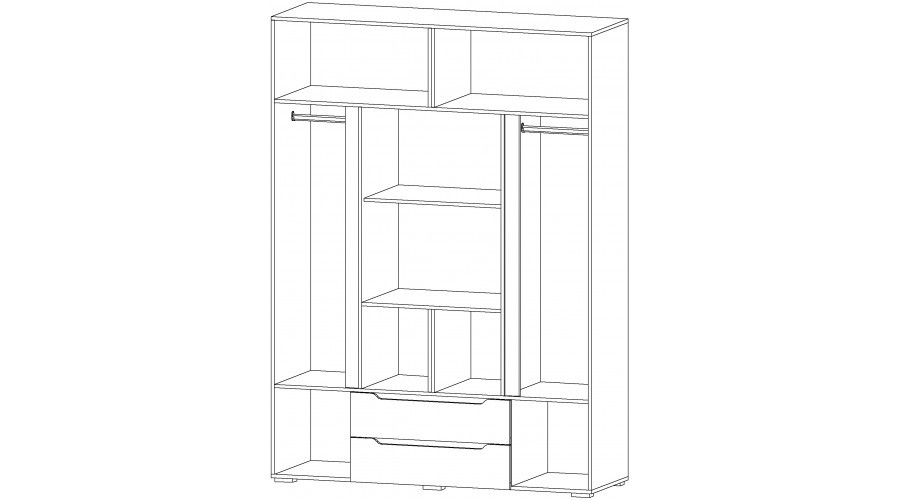 Шкаф 4-х створчатый Британа 