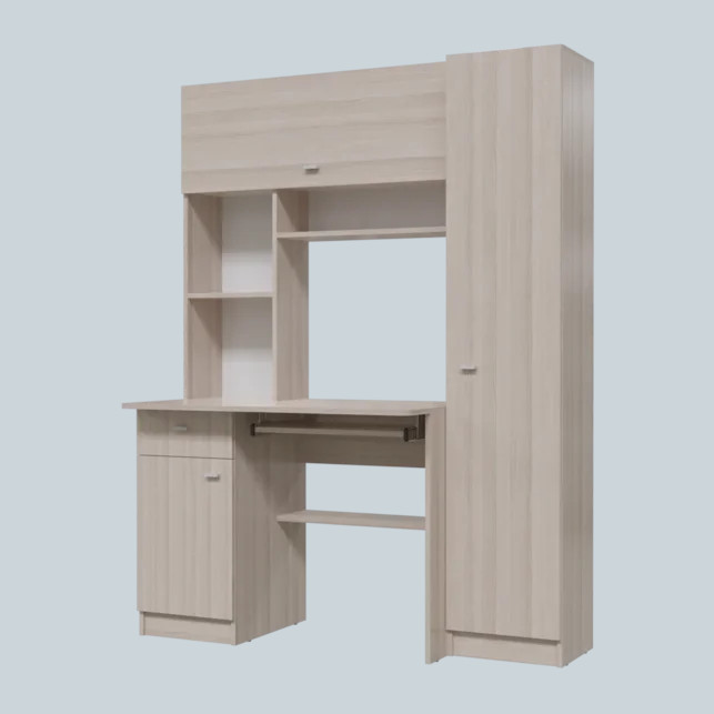 Стол компьютерный Альфа, ясень 