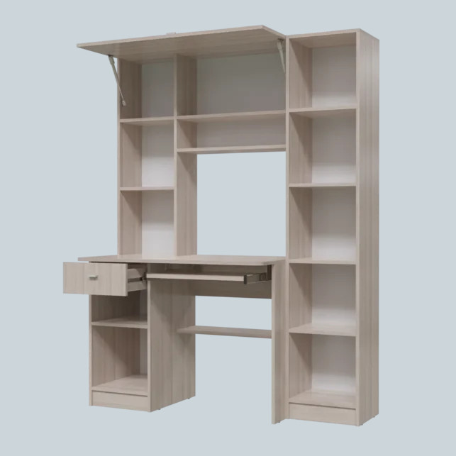 Стол компьютерный Альфа, ясень 