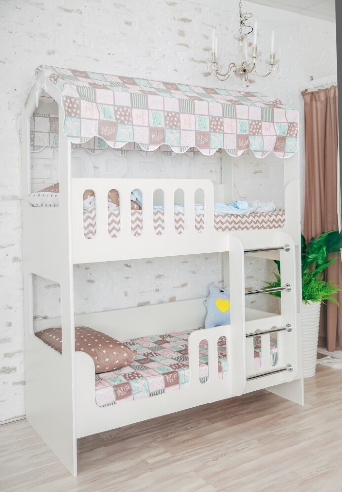 Кровать-домик 2-х ярусный без ящика 