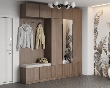 Шкаф с вешалкой и сидушкой Кантри, Кадена Вуд