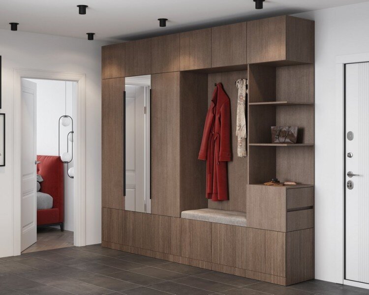 Шкаф с вешалкой и сидушкой Кантри, Кадена Вуд 