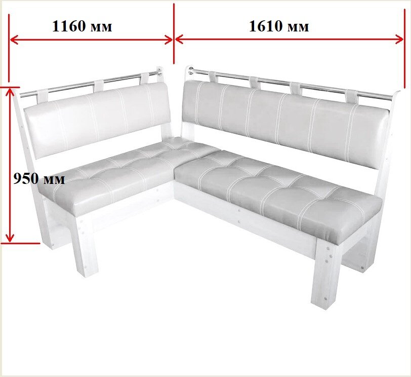 Кухонный уголок Аленка-25 (комплект со столом и табуретами) дуб молочный/экокожа терра 221 