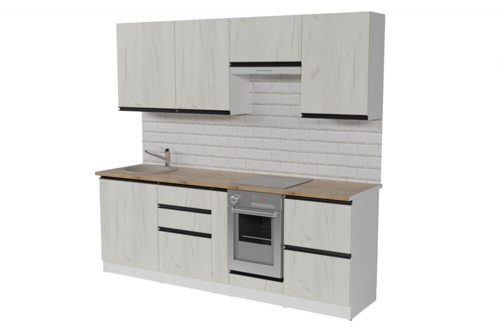 Кухонный гарнитур Амели компакт, 220 см  