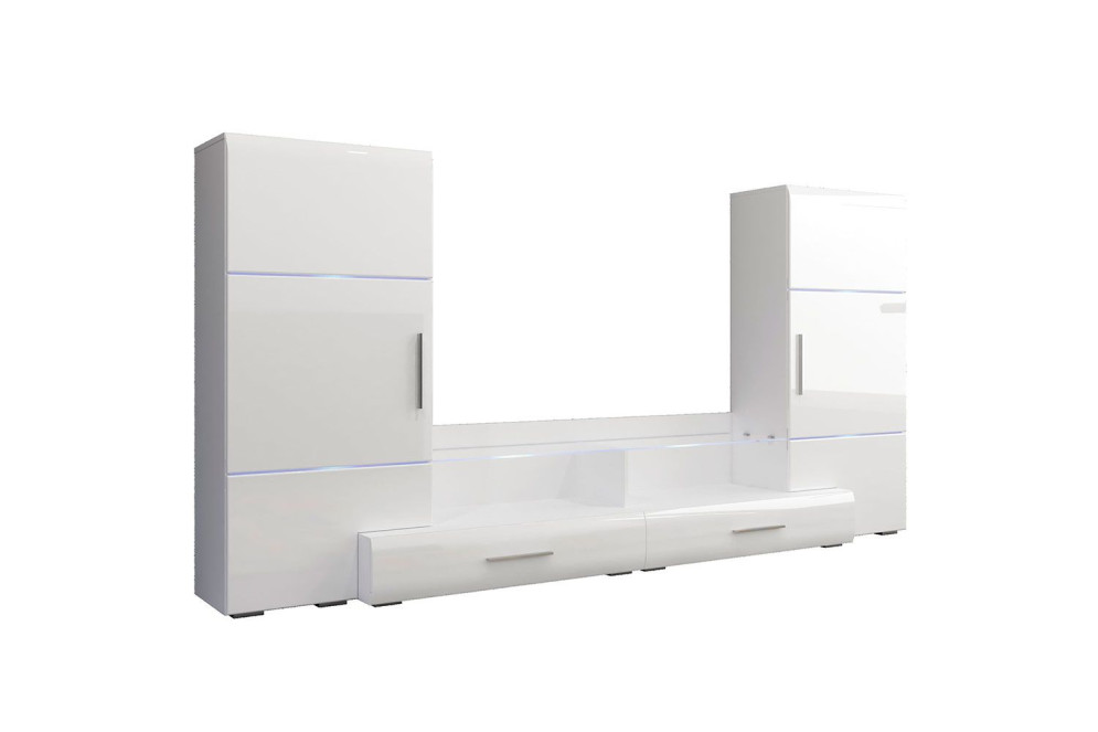 Гостиная Домино, белый глянец  