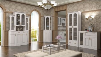 Витрина угловая с зеркалами Венеция В-12