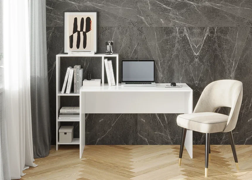 Стол-стеллаж Парус, белый 