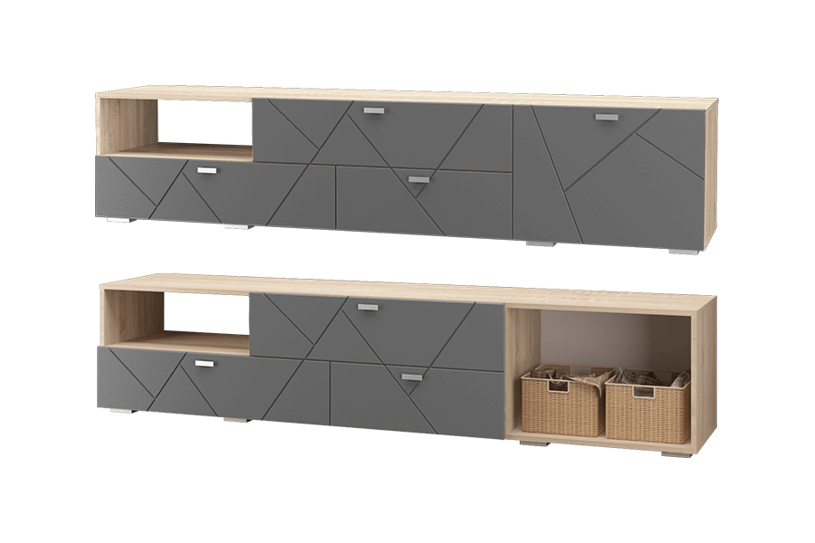 Тумба под ТВ (3ящ. 1дв.) Скайлайн 