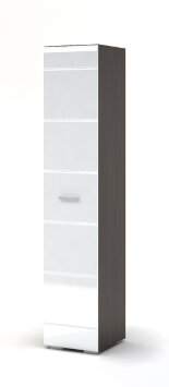 Пенал Вегас, венге/белый глянец