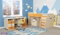 Детская кровать-чердак Малыш 5 дуб/Оранж  