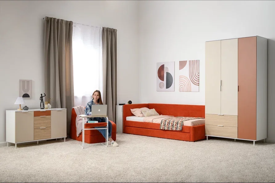 Кровать 90 Марвэл TERRA, велюр 