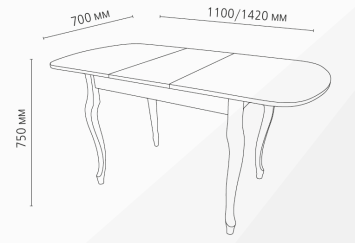 Стол обеденный Прага раздвижной опора массив МТ9