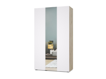 Шкаф 3-х дверный с зеркалом Челси, Анкор тёмный / Анкор светлый