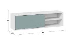 Полка настенная Марли серо-голубой