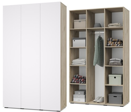 Шкаф 3-х дверный Челси, Анкор тёмный / Анкор светлый 