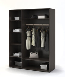 Шкаф трехстворчатый Вегас, венге/белый глянец