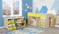 Детская кровать-чердак Малыш 5 дуб/Лайм  