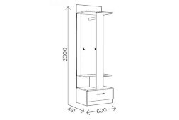 Вешалка напольная Ева-5