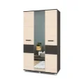 Шкаф трехстворчатый с зеркалом В31 Виора, Венге/Млечный дуб 