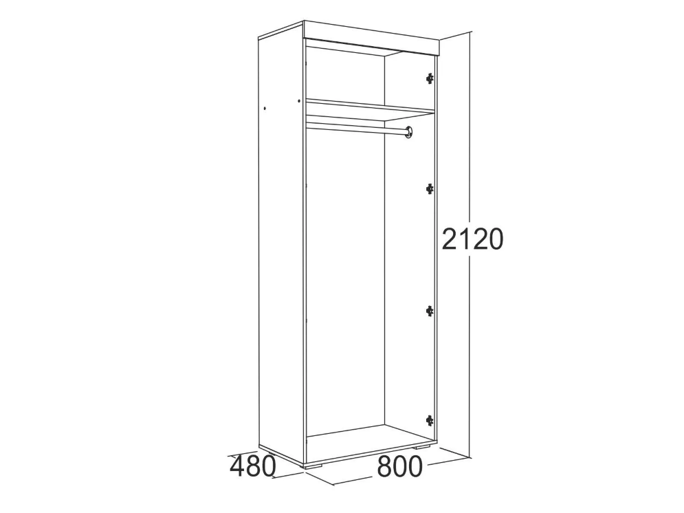 Шкаф 2-х дверный Ольга-19 