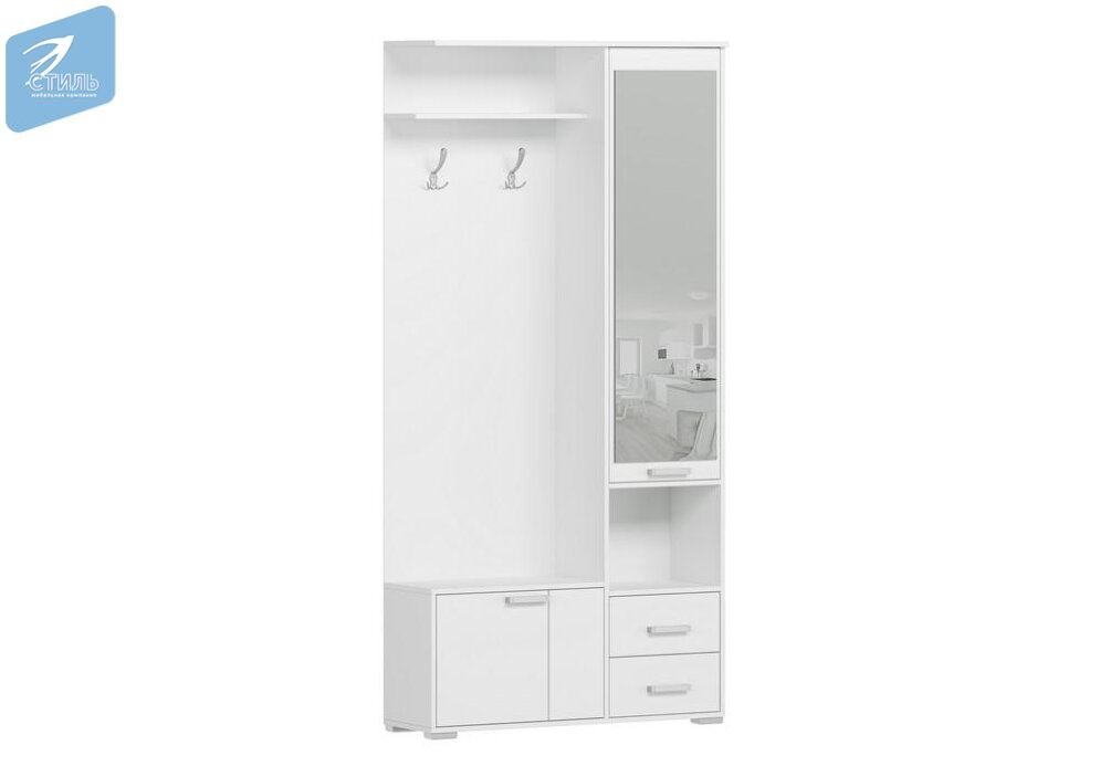 Модульная прихожая Домино, белый 